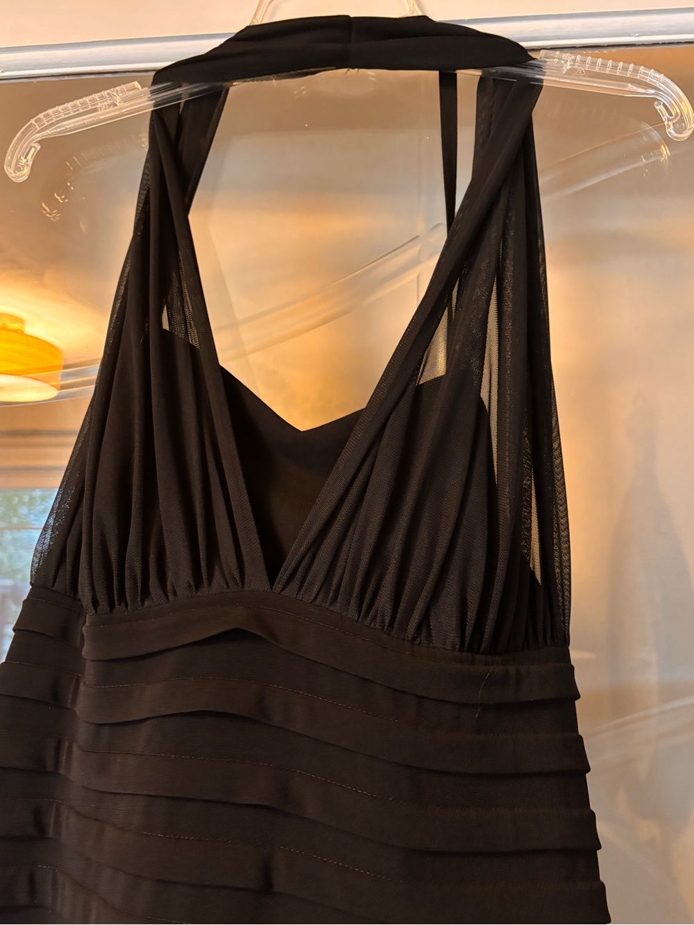 THE Little Black Evening Dress with sheet Halter Neck - Picture 3 of 7